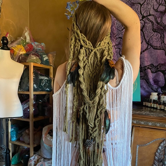 Handmade Macrame Crochet Headband Festival GoodVibeGoda - Picture 11 of 11